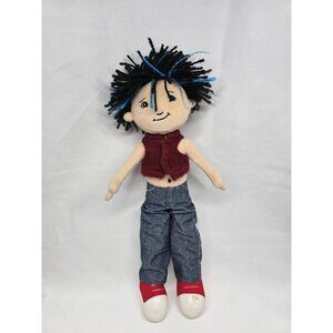 Rare Groovy Girls Plush Boy Doll Bastian Spiked Hair Manhattan Toy PLEASE READ